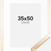Ramme Trendy Guld 35x50 cm - Passepartout Hvid 25x35 cm