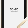 Ramme Trendy Guld 50x70 cm - Passepartout Sort 16x24 inches