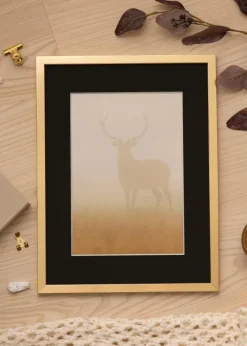 Ramme Trendy Guld 50x70 cm - Passepartout Sort 16x24 inches