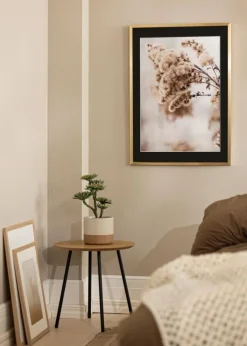 Ramme Trendy Guld 45x60 cm - Passepartout Sort 35x50 cm