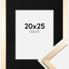 Ramme Trendy Guld 20x25 cm - Passepartout Sort 14x18 cm