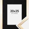 Ramme Trendy Guld 20x25 cm - Passepartout Sort 5x7 inches