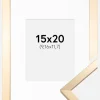Ramme Trendy Guld 15x20 cm - Passepartout Hvid 4x5 inches