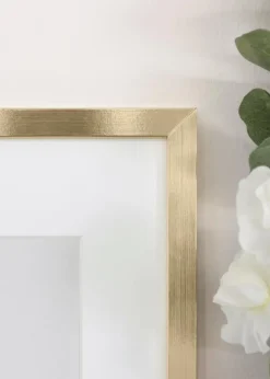 Ramme Trendy Guld 15x20 cm - Passepartout Hvid 10x15 cm
