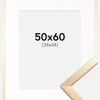 Ramme Trendy Guld 50x60 cm - Passepartout Hvid 35x45 cm