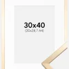 Ramme Trendy Guld 30x40 cm - Passepartout Hvid 21x29,7 cm (A4)