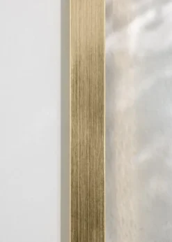 Ramme Trendy Guld 24x30 cm - Passepartout Hvid 6x8 inches