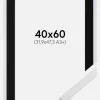 Ramme Trendy Hvid 40x60 cm - Passepartout Sort 32,9x48,3 cm (A3+)