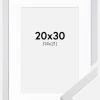 Ramme Trendy Hvid 20x30 cm - Passepartout Hvid 15x22 cm