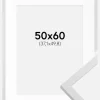 Ramme Trendy Hvid 50x60 cm - Passepartout Hvid 15x20 inches