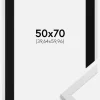 Ramme Trendy Hvid 50x70 cm - Passepartout Sort 16x24 inches