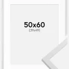 Ramme Trendy Hvid 50x60 cm - Passepartout Hvid 40x50 cm