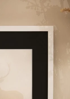 Ramme Trendy Hvid 50x60 cm - Passepartout Sort 40x50 cm