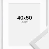 Ramme Trendy Hvid 40x50 cm - Passepartout Hvid 30x40 cm