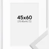 Ramme Trendy Hvid 45x60 cm - Passepartout Hvid 12x18 inches