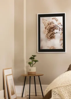 Ramme Trendy Hvid 45x60 cm - Passepartout Sort 35x50 cm