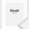 Ramme Trendy Hvid 50x60 cm - Passepartout Hvid 35x45 cm