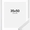 Ramme Trendy Hvid 35x50 cm - Passepartout Hvid 30x35 cm