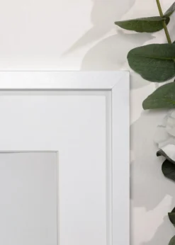 Ramme Trendy Hvid 40x50 cm - Passepartout Hvid 28x35 cm