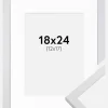 Ramme Trendy Hvid 18x24 cm - Passepartout Hvid 13x18 cm