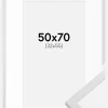 Ramme Trendy Hvid 50x70 cm - Passepartout Hvid 33x56 cm