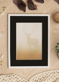 Ramme Trendy Hvid 15x20 cm - Passepartout Sort 4x5 inches