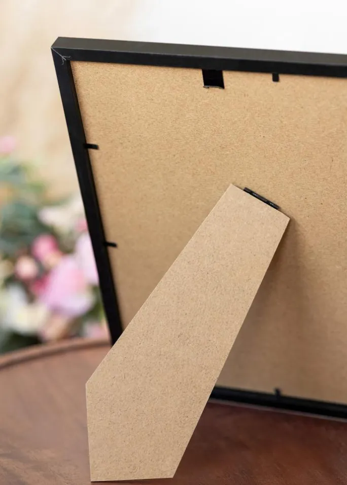 Ramme Trendy Sort 18x24 cm - Passepartout Hvid 13x17 cm