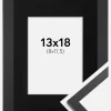 Ramme Trendy Sort 13x18 cm - Passepartout Sort 9x12 cm