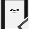 Ramme Trendy Sort 45x60 cm - Passepartout Sort 35x50 cm