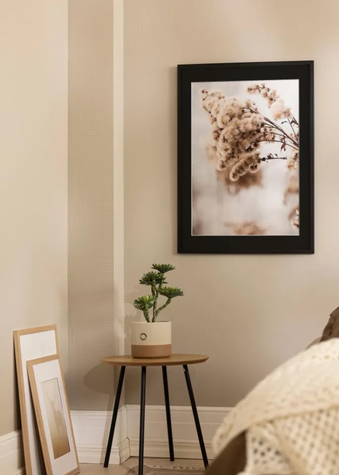 Ramme Trendy Sort 50x70 cm - Passepartout Sort 16x24 inches