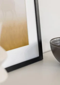Ramme Trendy Sort 30x35 cm - Passepartout Hvid 19x25 cm