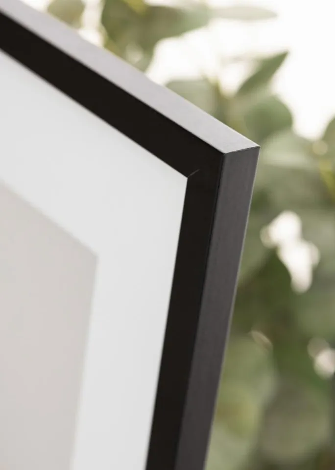 Ramme Trendy Sort 50x60 cm - Passepartout Hvid 35x45 cm