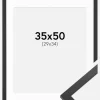 Ramme Trendy Sort 35x50 cm - Passepartout Hvid 30x35 cm