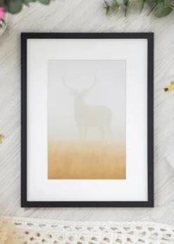 Ramme Trendy Sort 40x60 cm - Passepartout Hvid 25x50 cm