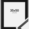 Ramme Trendy Sort 35x50 cm - Passepartout Sort 30x35 cm
