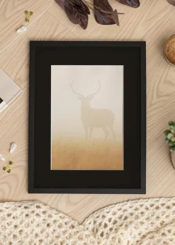 Ramme Trendy Sort 45x60 cm - Passepartout Sort 32x45 cm