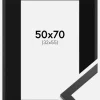 Ramme Trendy Sort 50x70 cm - Passepartout Sort 33x56 cm