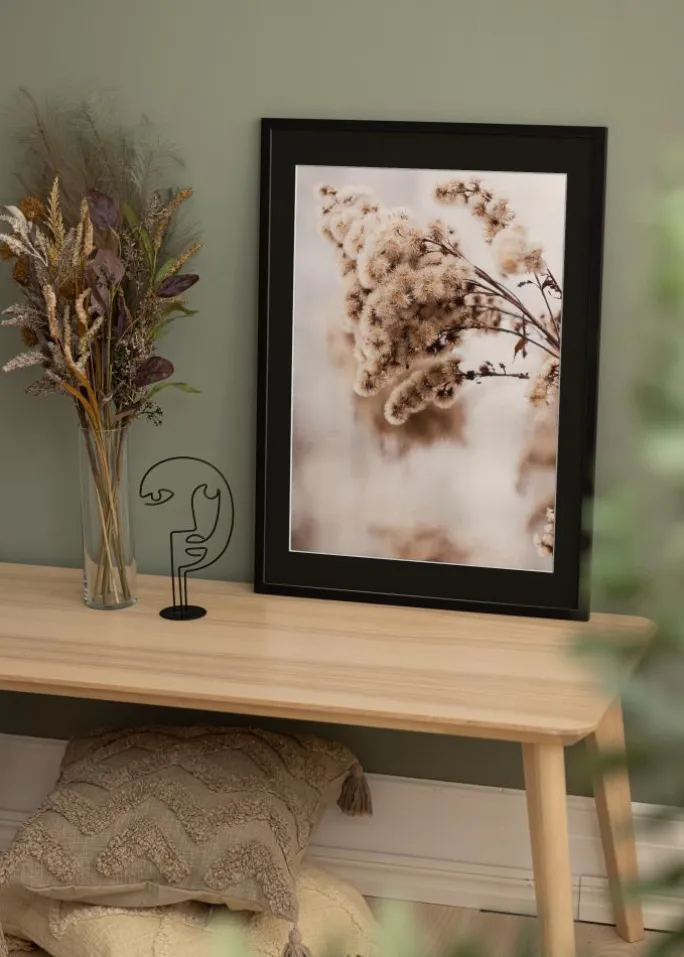 Ramme Trendy Sort 50x60 cm - Passepartout Sort 37x46 cm