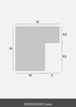 Ramme Trendy Valnød 30x30 cm - Passepartout Hvid 20x20 cm