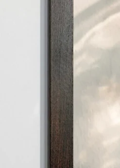 Ramme Trendy Valnød 40x40 cm - Passepartout Hvid 30x30 cm