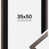 Ramme Trendy Valnød 35x50 cm - Passepartout Sort 11x17 inches