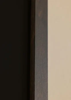 Ramme Trendy Valnød 35x50 cm - Passepartout Sort 10x15 inches