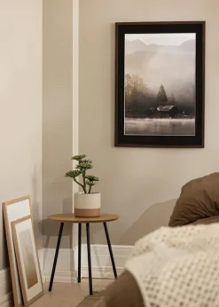 Ramme Trendy Valnød 13x18 cm - Passepartout Sort 3,5x5 inches