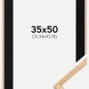 Ramme Tynd Eg 35x50 cm - Passepartout Sort 11x17 inches