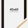 Ramme Tynd Eg 40x60 cm - Passepartout Sort 32,9x48,3 cm (A3+)