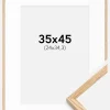 Ramme Tynd eg 35x45 cm - Passepartout Hvid B4 250x353 mm