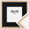 Ramme Tynd Eg 15x15 cm - Passepartout Sort 10x10 cm