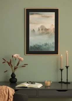 Ramme Tynd Eg 40x60 cm - Passepartout Sort 25x50 cm