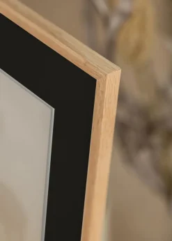 Ramme Tynd Eg 15x20 cm - Passepartout Sort 10x15 cm