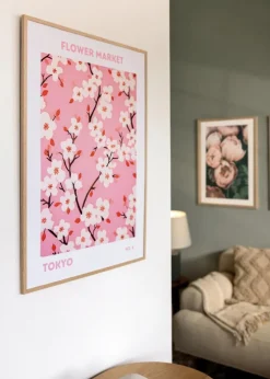 Ramme Tynd Eg 40x50 cm - Passepartout Hvid 30x40 cm